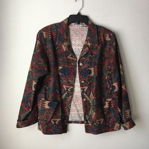 Vintage Multi Color Pattern Jacket